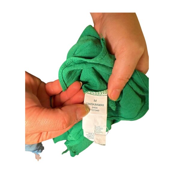 Green Tie-Front Kimono Sleeve Mini Dress – Size Medium (Preloved) - Picture 4 of 4